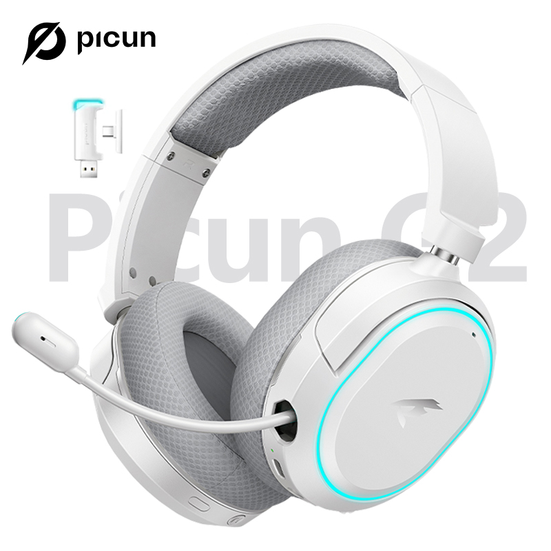 Gaming Headset Rgb - Picun G2 2.4GHz Bluetooth Wireless Gaming